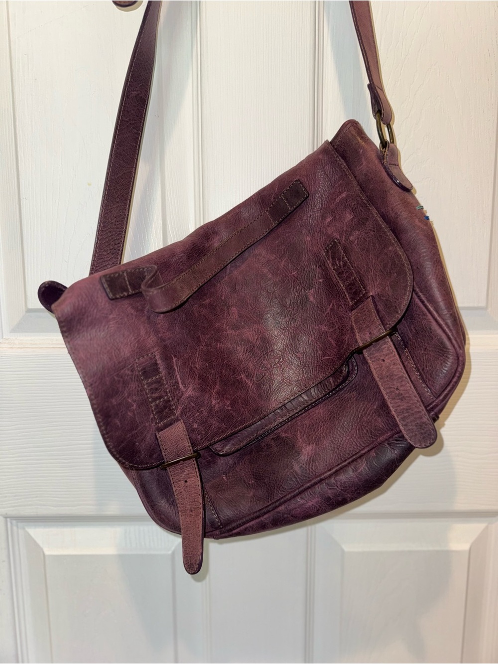 Purple FLUEVOG 100% Leather bag